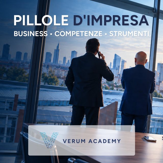 Copertina del podcast Pillole d'Impresa di Verum Academy